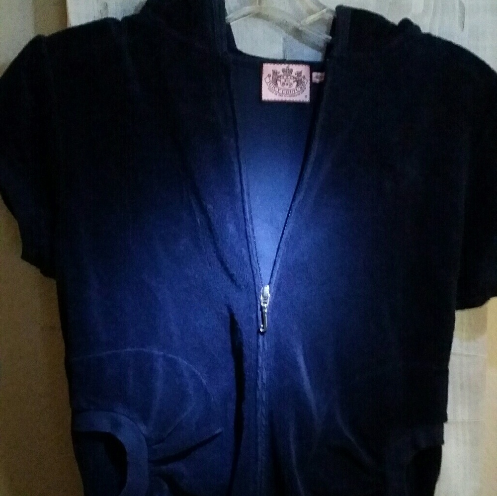 Womens Juicy Couture Short Cap Sleeve Hoodie